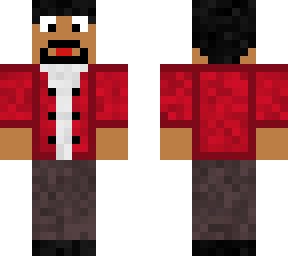 man with a red jacket