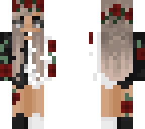 rose ( white & black flower-crowned girl )