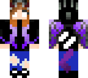 purple highlights wolf dragon herbrine skin