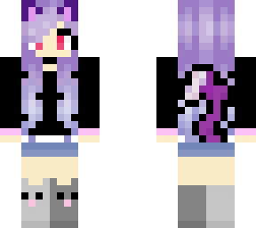 girl with pruple hair
