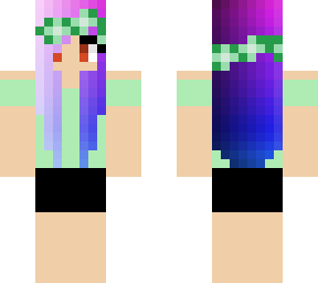 lucy with purple/blue hair