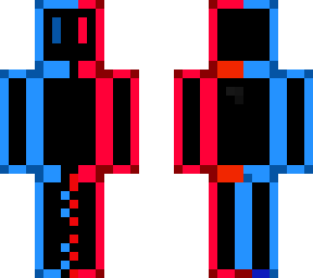 red and blue halves