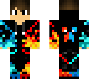 Скин огонь и вода. Скины 64x32. Скины огненных магов. Огненный скин. Скин для майнкрафта огонь и вода.