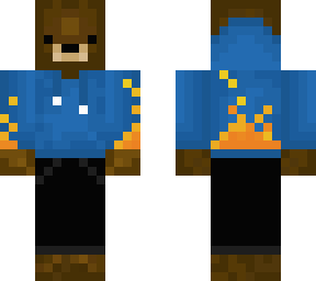 bear with fire hoodie