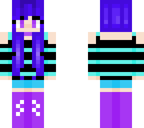 black, purple, and light blue