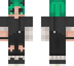 green anime boy