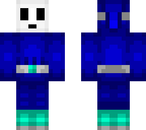 shy guy - blue, cyan and grey