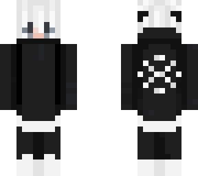 assassin non-binary with white hair