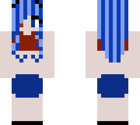 blue striped hair girl