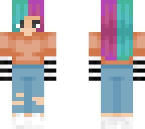 chica de pelo multicolor