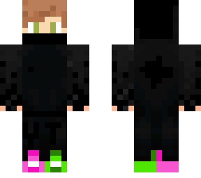 green and pink boy