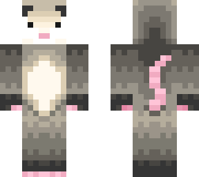 cartoony possum