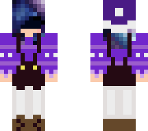 purple winter girl