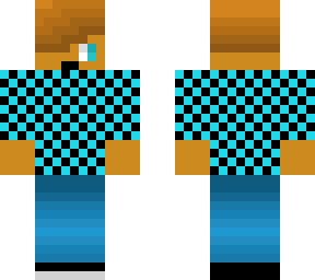 blue checkered, blue jeens teen boy