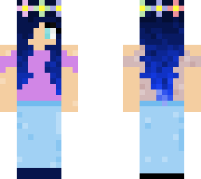 blue haired girl