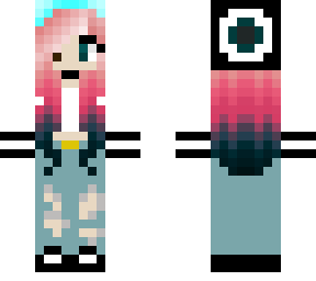 cute multi color haired girl!