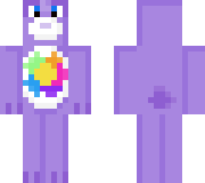 purple good luck bear (care bears), violetter glcksbrchi