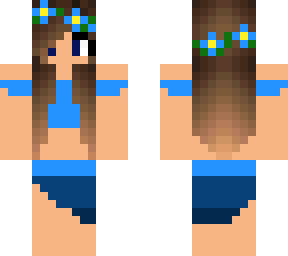 blue flower girl