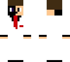 date ready half human half ender man white suit