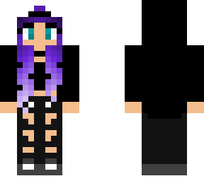purple haried panda hoodie girl