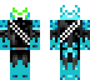 the flaming blue skull