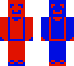 blue and red