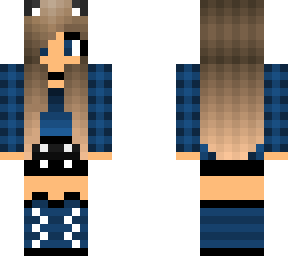 blue girl with wolf ears