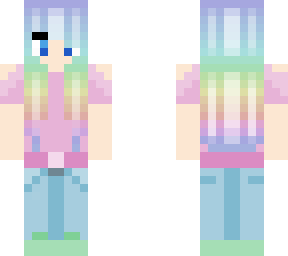 pastel rainbow girl