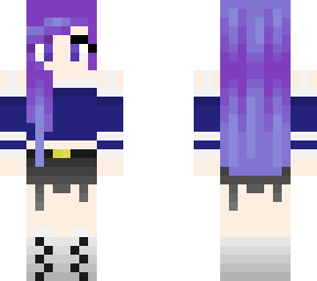 purple haired girl