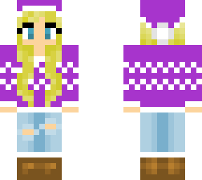 winter blonde girl