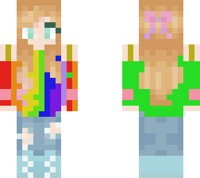 edit rainbow top girl