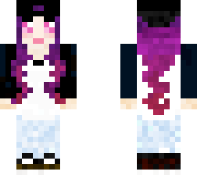 mid 90s chick (purple hair pink eyes)