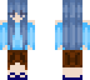 water girl with brown skirt