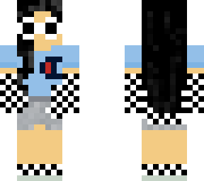girl with clout goggles, airpods, and champion
