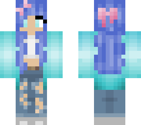 last update: cute purple haired girl with a cardigan and a white crop top