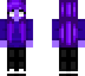 purple girl with a hoodie