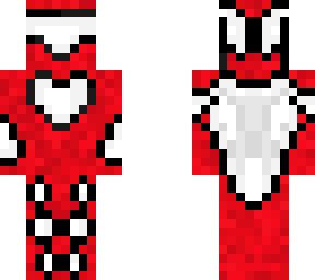 white wings on red.