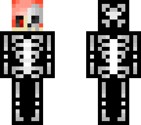 Half Skeleton Boy Minecraft Skins