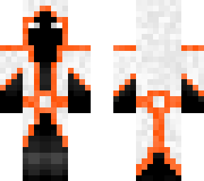enderman white and orange robe