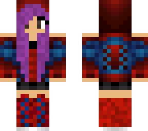 purple hair spider girl