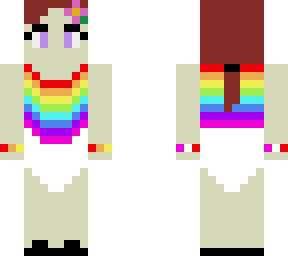 rainbow bathing suit girl