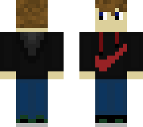 red and black nike boy