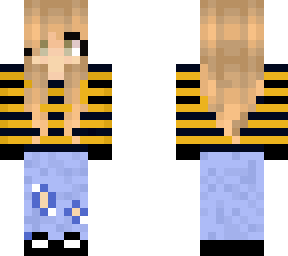 cute blonde wearing hufflepuff striped jumper