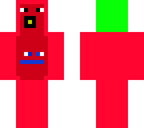 derpy peashooter with a face on its chest look under the chin