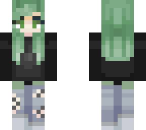 green hair girl