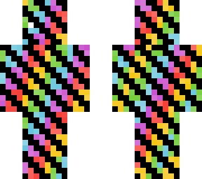 rainbow and black stripes