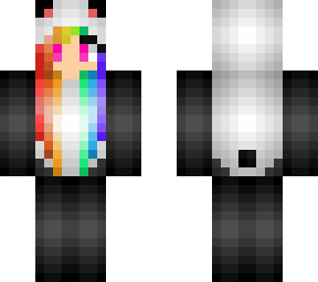rainbow haired panda girl