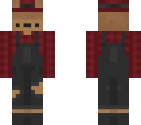 red-black overalls - teddi