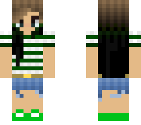 green fading hair girl