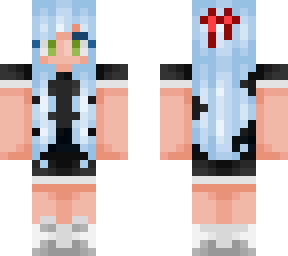minty blue haired